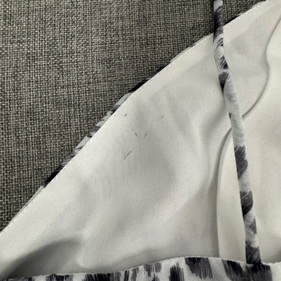 Sundown Mini Dress Lightweight Leopard Print Ruffled Slit V-Neck Spaghetti Strap - Picture 10 of 15